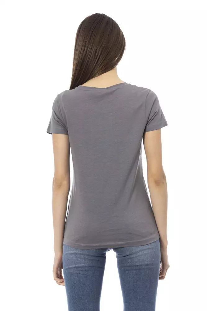 Trussardi Action Grey T-Shirt for Women detail view