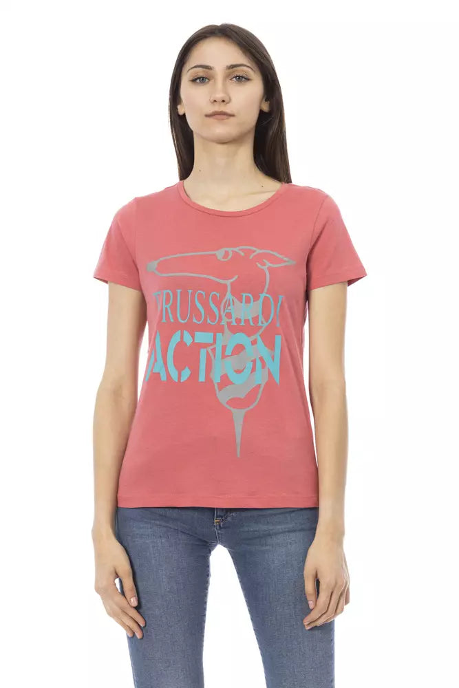 T-shirt multicolore en coton Trussardi Action pour femme