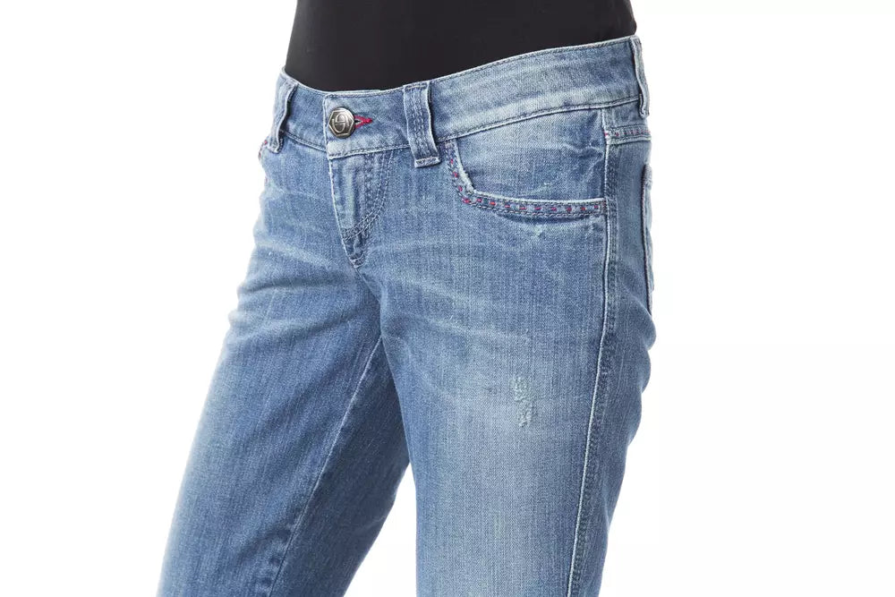 BYBLOS Blue Relaxed Fit Jeans for Women side view