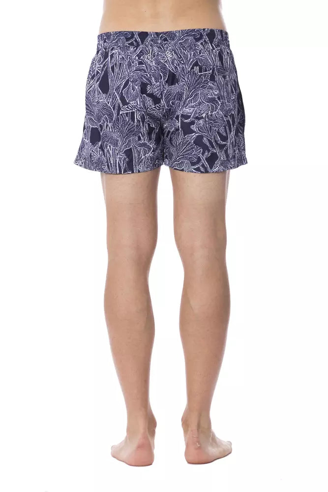 Roberto Cavalli Sport Blue Swim Shorts for Men detail view