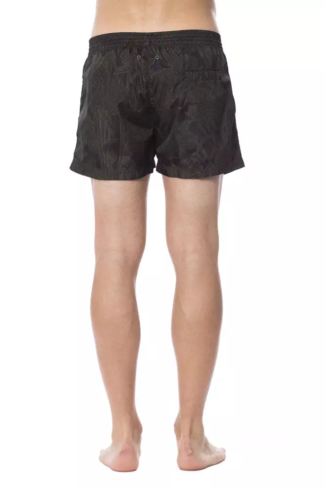Roberto Cavalli Sport Green Swim Shorts for Men detail view