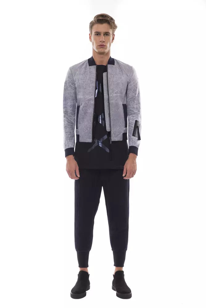 Nicolo Tonetto Grey Bomber for Men side view