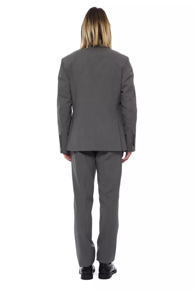 Billionaire Italian Couture Grey Two Piece Suits for Men detail view