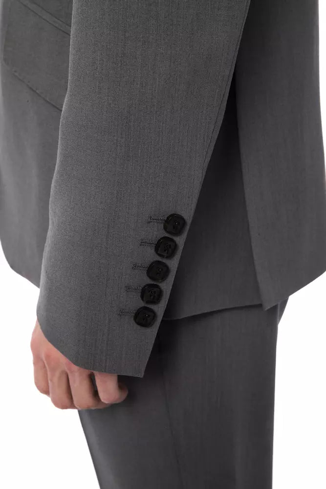 Billionaire Italian Couture Grey Two Piece Suits for Men side view