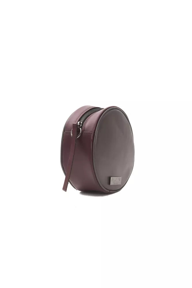 Sac bandoulière Pompei Donatella en cuir bordeaux