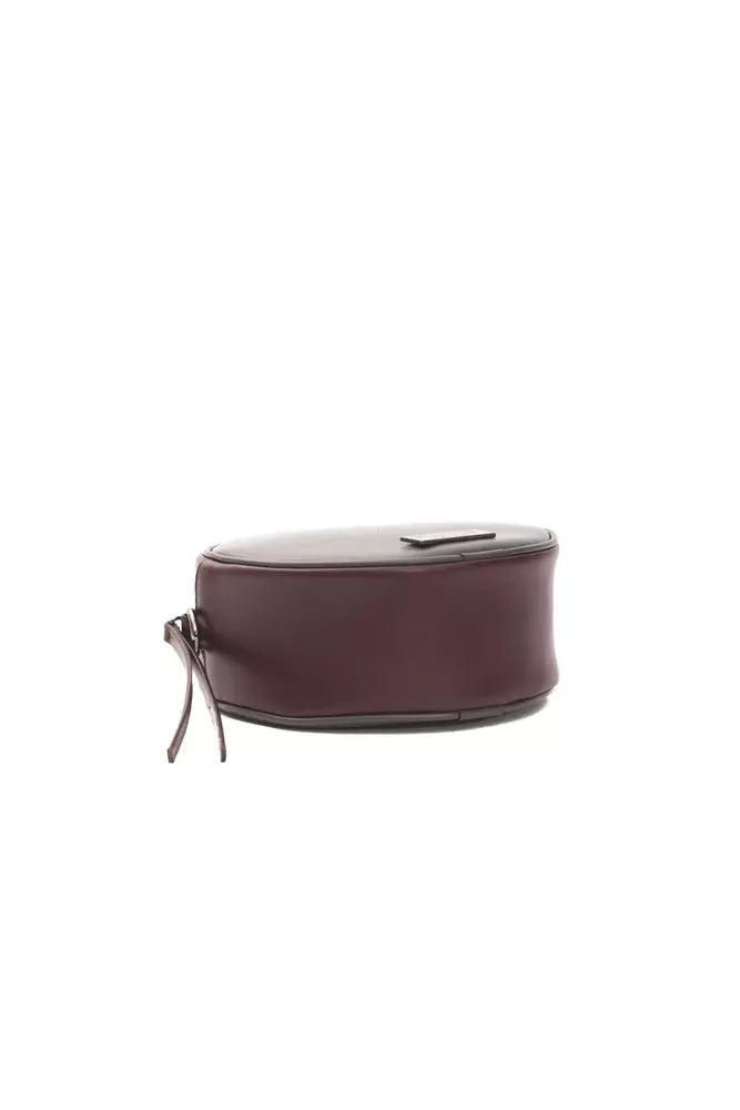 Sac bandoulière Pompei Donatella en cuir bordeaux
