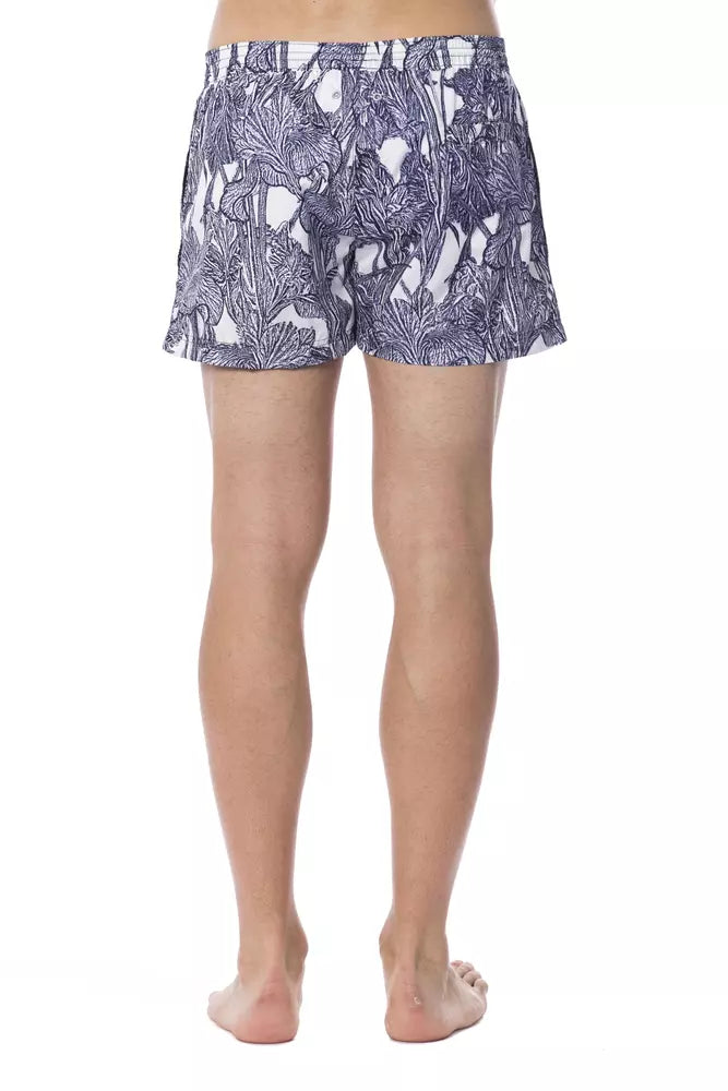 Roberto Cavalli Sport Blue Swim Shorts for Men detail view