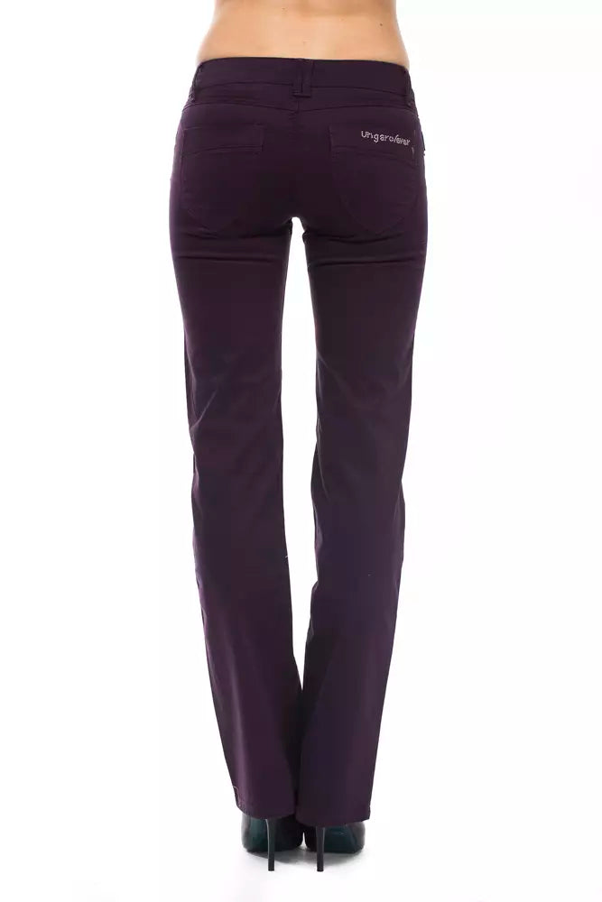 Ungaro Fever Purple Casual Pants for Women detail view