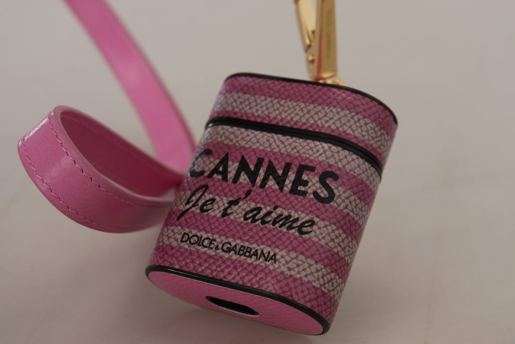 Dolce & Gabbana Pink Airpod Holders for Women side view