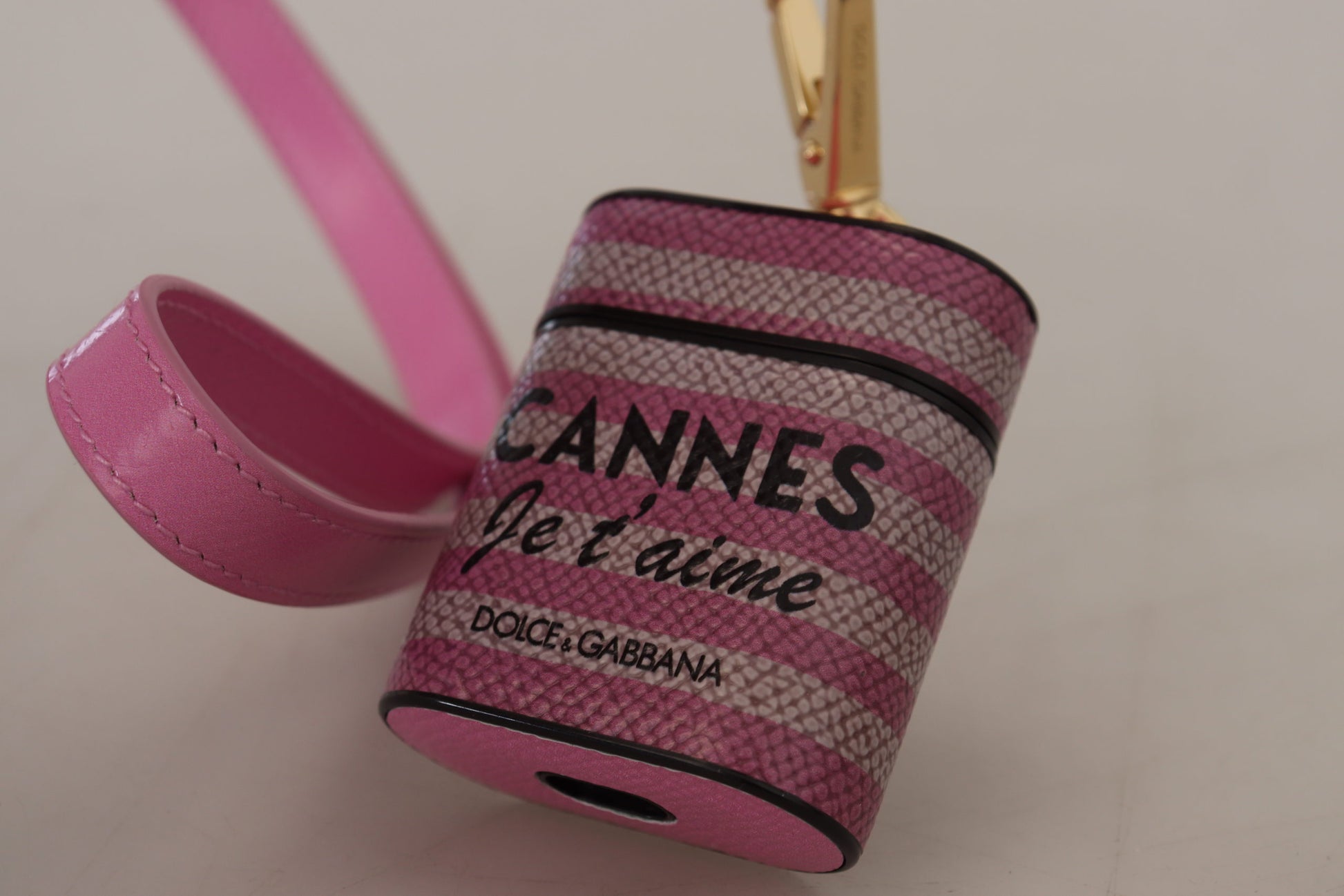 Dolce & Gabbana Pink Airpod Holders for Women side view