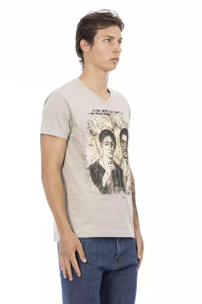 T-shirt pour homme en coton beige Trussardi Action