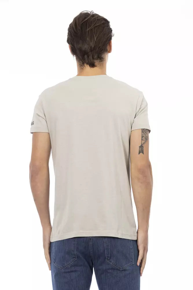 T-shirt pour homme en coton beige Trussardi Action