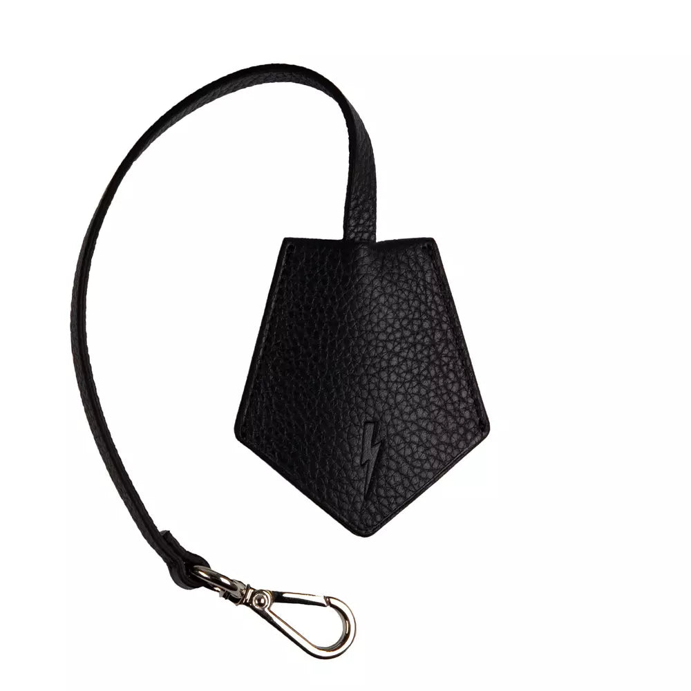 Porte-clés Neil Barrett en cuir noir pour homme