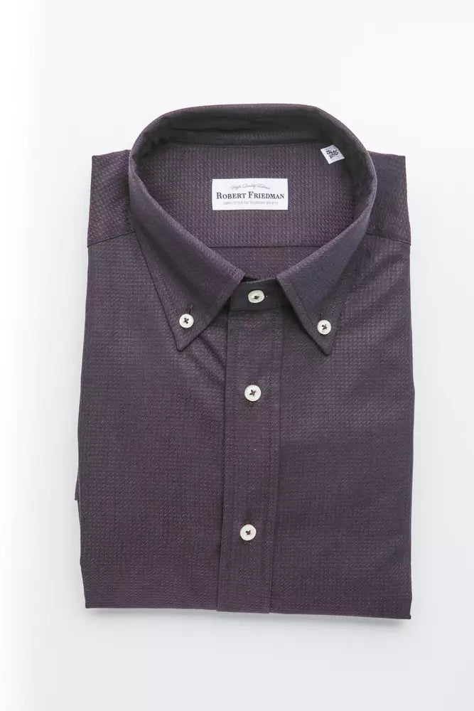 Robert Friedman Black Dress Shirt for Men