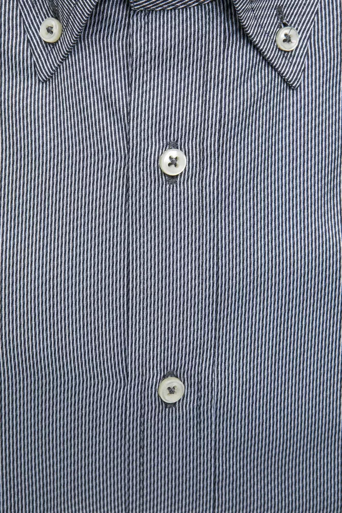 Robert Friedman Herrenhemd aus blauer Baumwolle