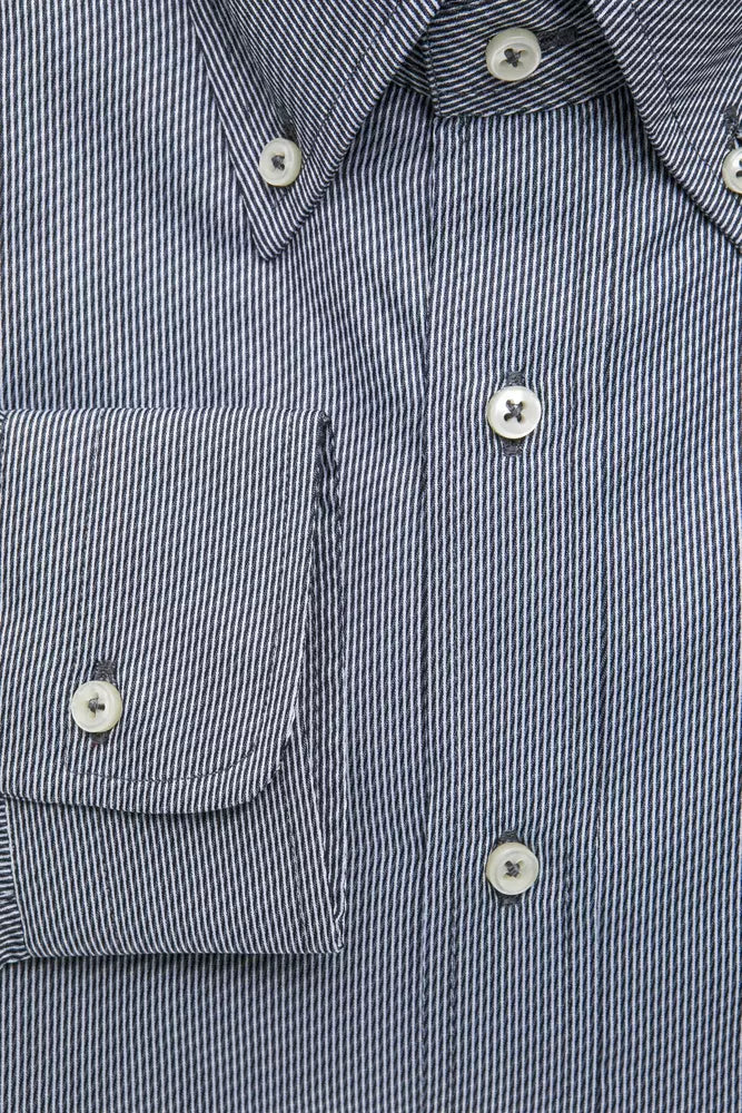 Robert Friedman Herrenhemd aus blauer Baumwolle