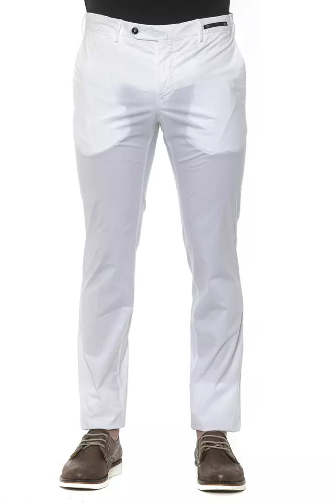 PT Torino White Casual Pants for Men