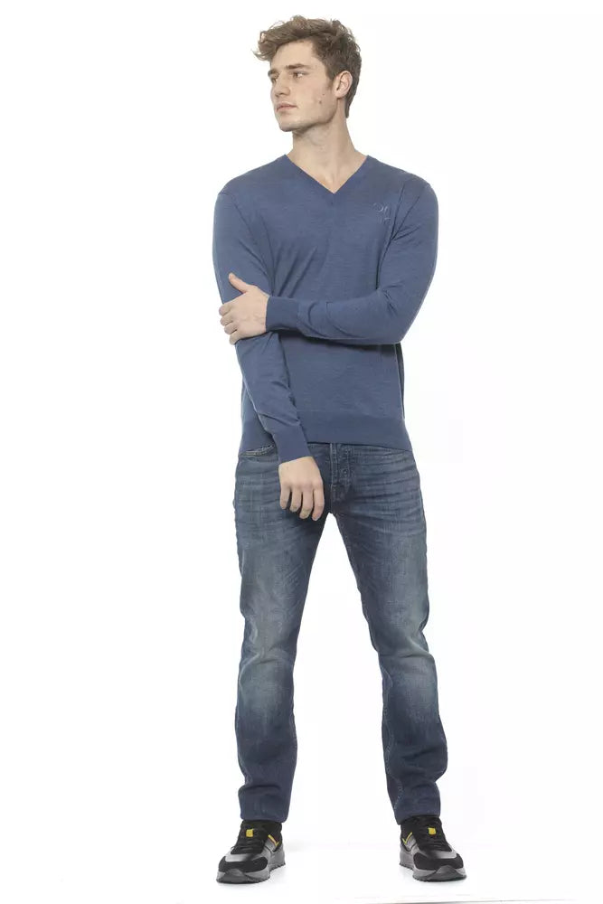 Billionaire Italian Couture Blue Cashmere for Men side view