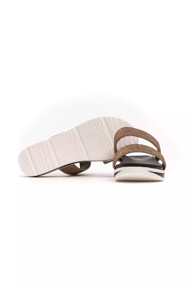 Péché Originel Beige Platforms for Women side view