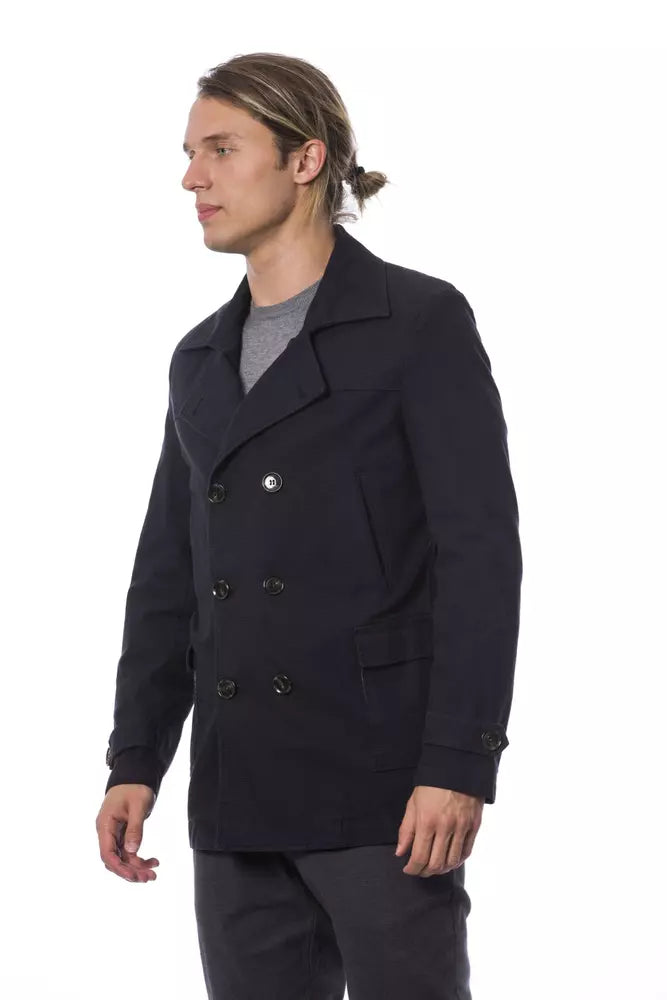 Verri Eleganter zweireihiger blauer Blazer