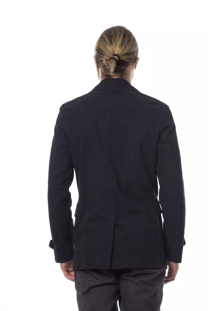 Verri Eleganter zweireihiger blauer Blazer