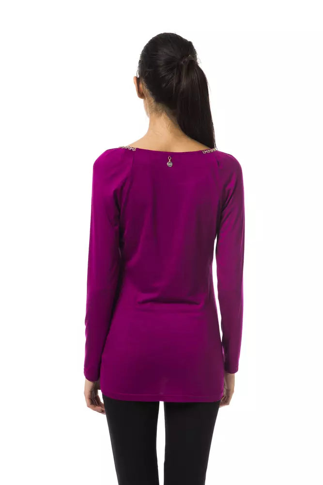 BYBLOS Purple T-Shirt for Women detail view