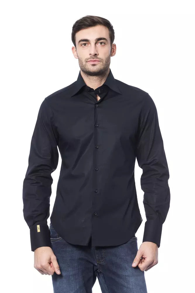 Billionaire Italian Couture Blue Dress Shirt for Men