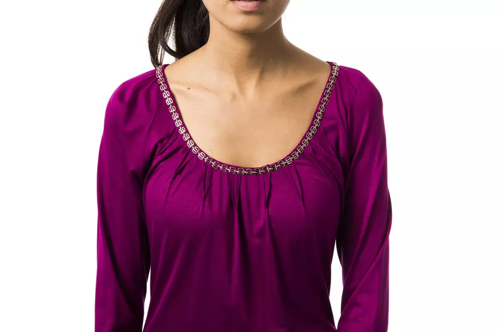 BYBLOS Purple T-Shirt for Women side view