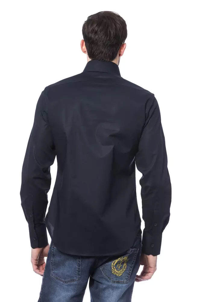 Billionaire Italian Couture Blue Dress Shirt for Men detail view