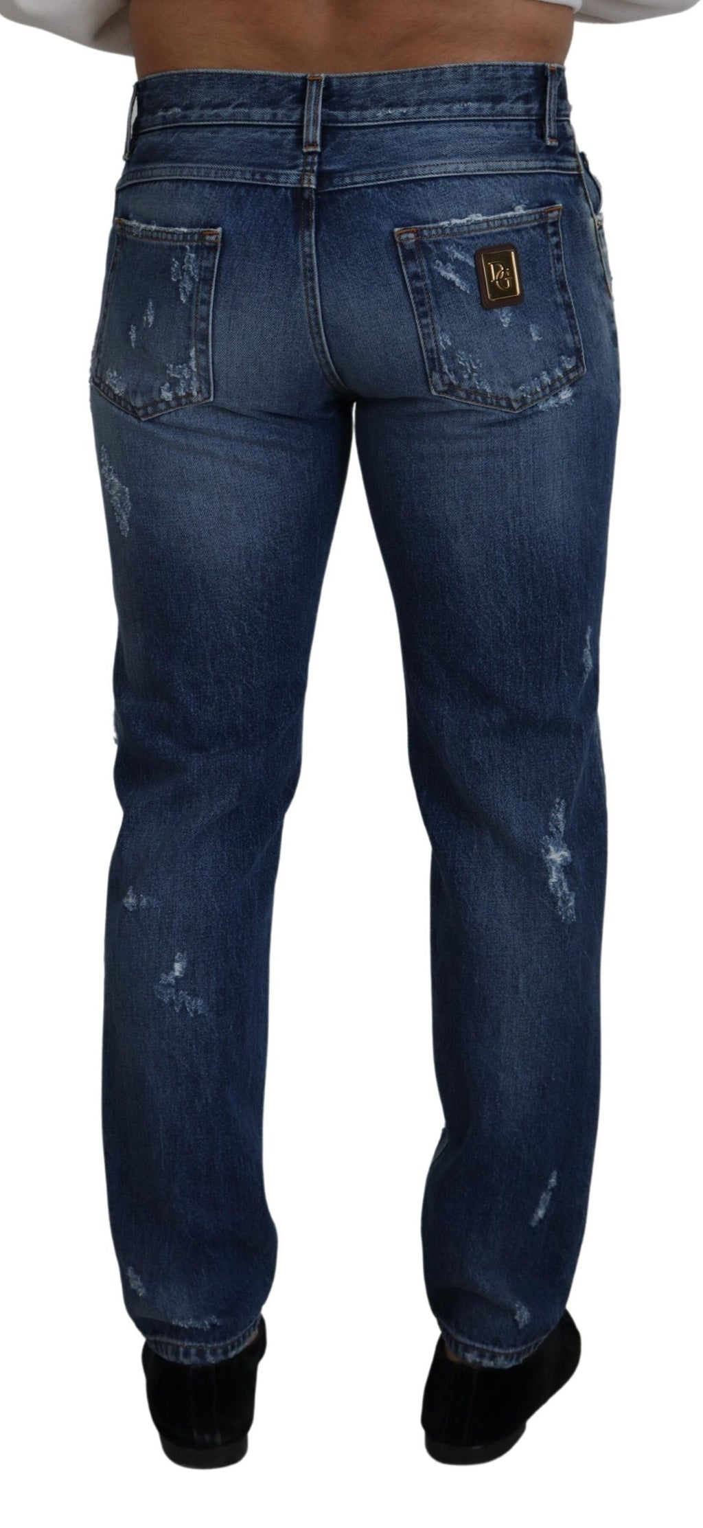Dolce & Gabbana Blue Tapered Jeans for Men detail view