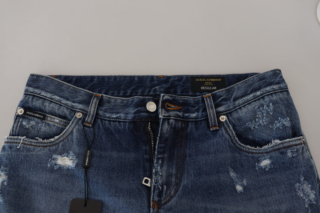 Dolce & Gabbana Blue Tapered Jeans for Men side view