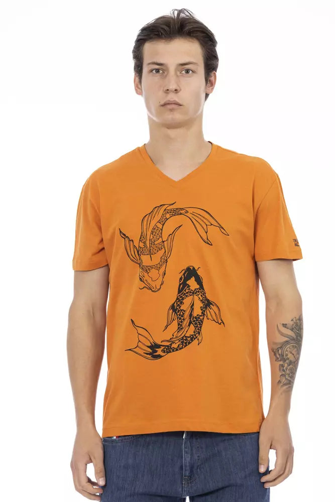 Trussardi Action Orange Cotton Men's T-Shirt