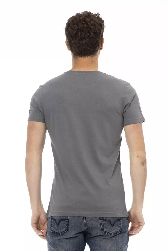 Trussardi Action Grey T-Shirt for Men detail view