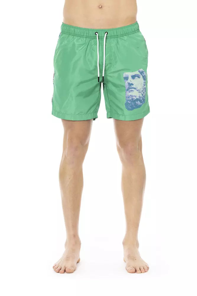 Bikkembergs Green Swim Shorts for Men