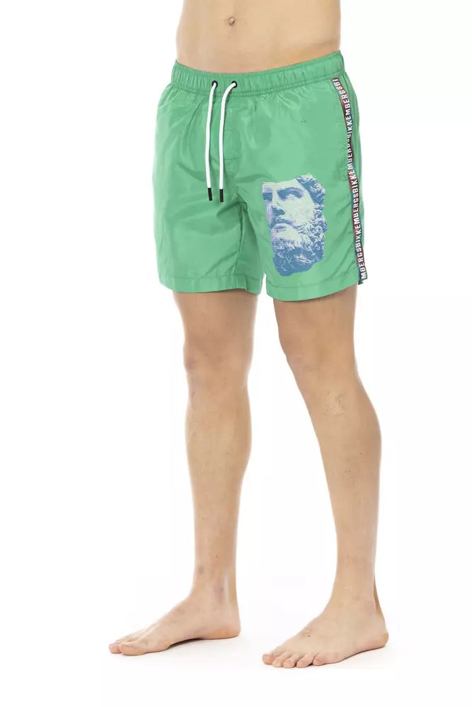 Bikkembergs Green Swim Shorts for Men alternate view