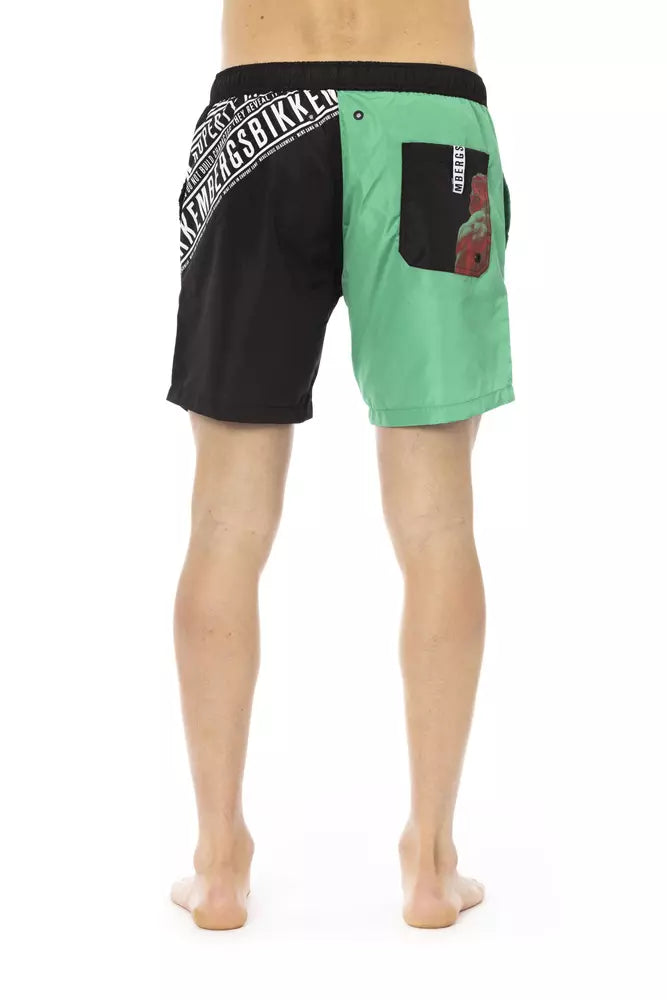 Bikkembergs Short de Bain Homme Polyester Vert