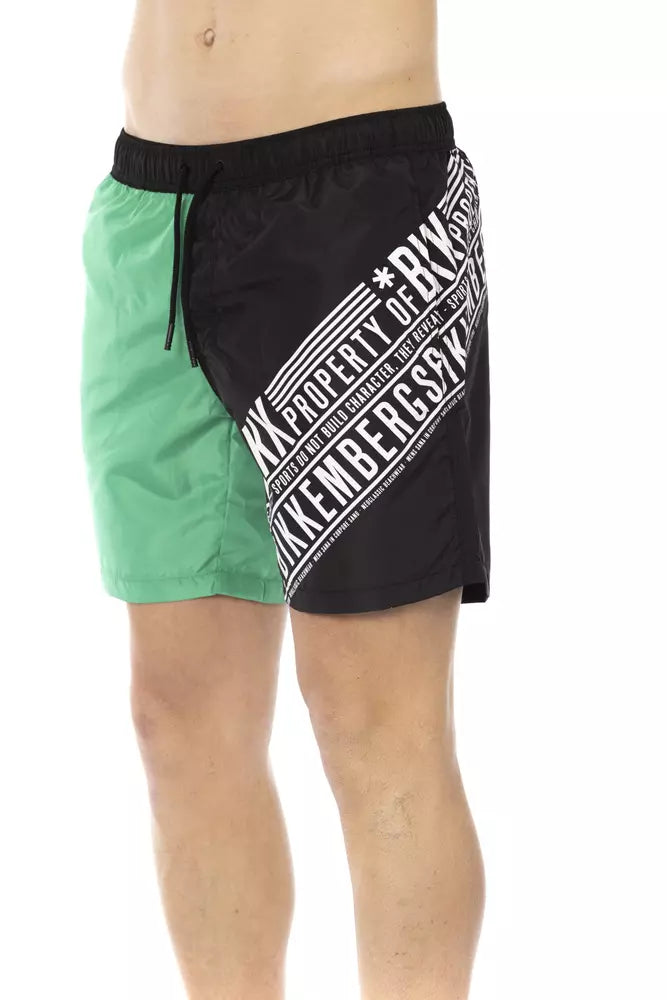 Bikkembergs Short de Bain Homme Polyester Vert
