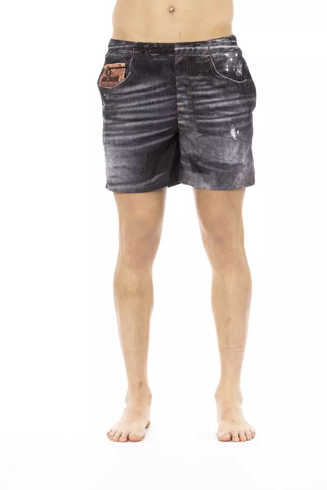 Just Cavalli Black Shorts for Men