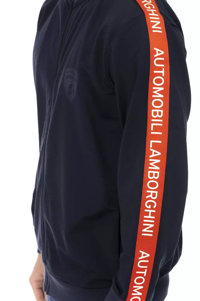 Automobili Lamborghini Blue Sweatshirt for Men side view
