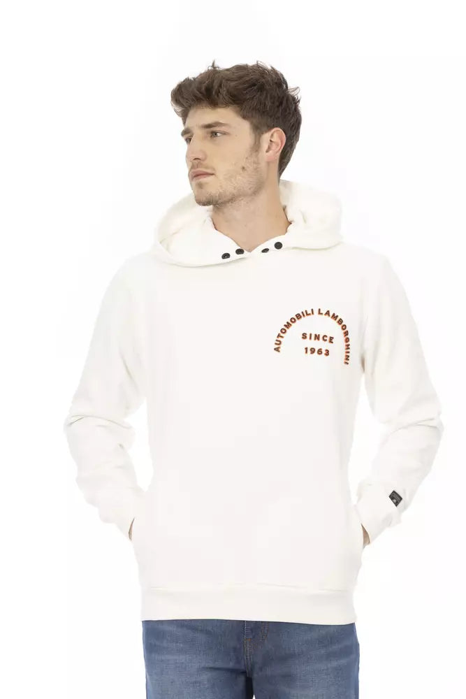 Automobili Lamborghini White Hoodie for Men