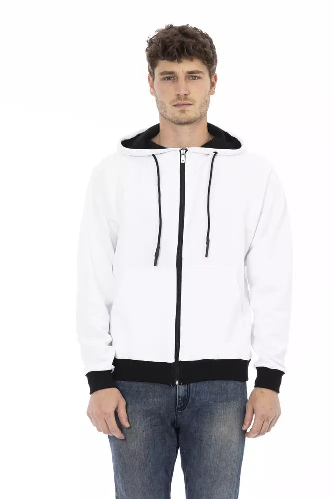 Baldinini Trend White Hoodie for Men