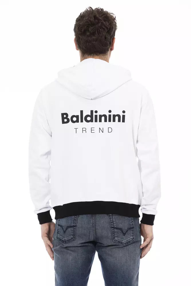 Baldinini Trend White Hoodie for Men detail view