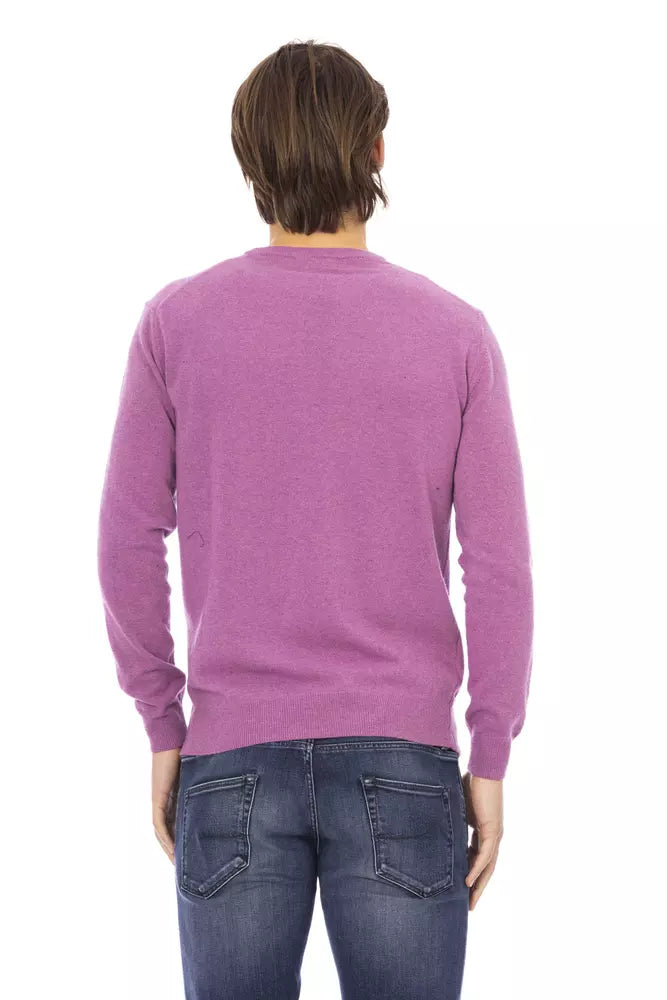Pull homme en laine violet Baldinini Trend