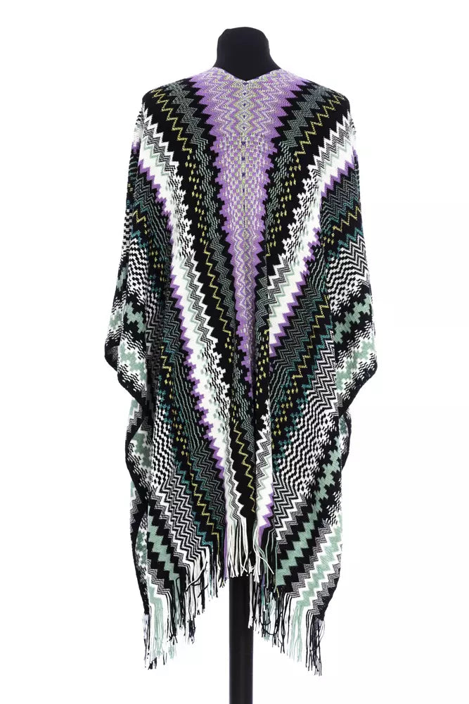 Poncho Missoni en laine multicolore pour femme