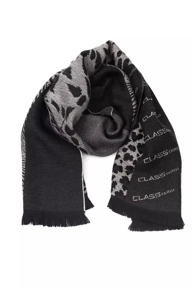 Cavalli Class Black Scarf for Men detail view