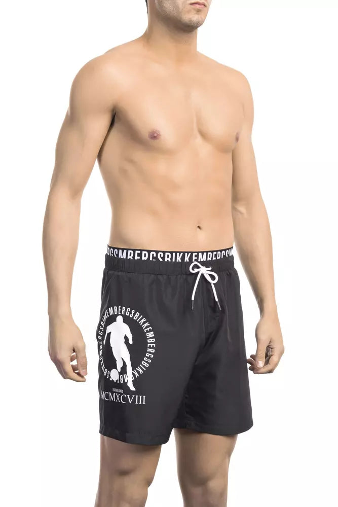 Short de bain homme Bikkembergs en polyester noir