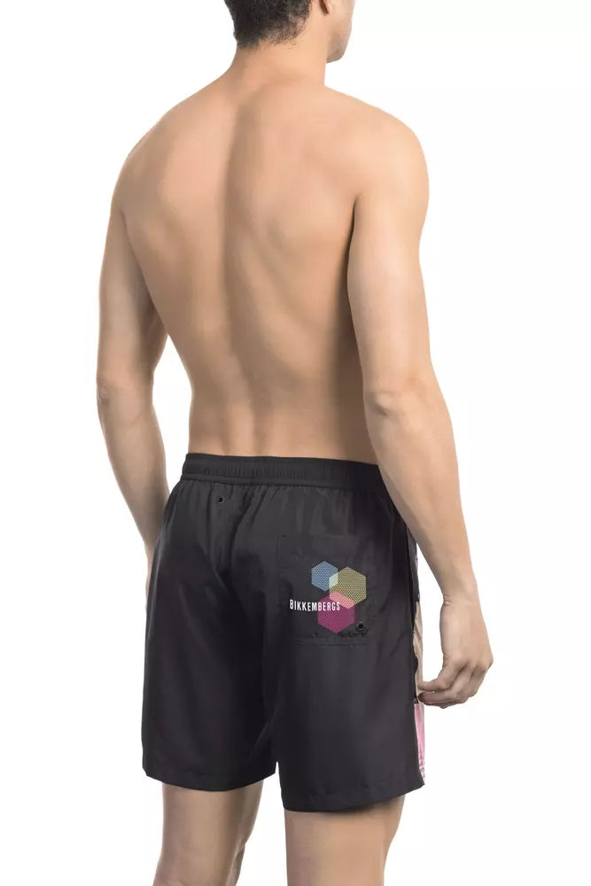 Short de bain homme Bikkembergs en polyester noir