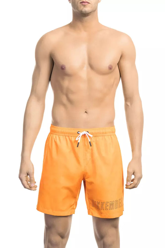 Bikkembergs Orange Swim Shorts for Men