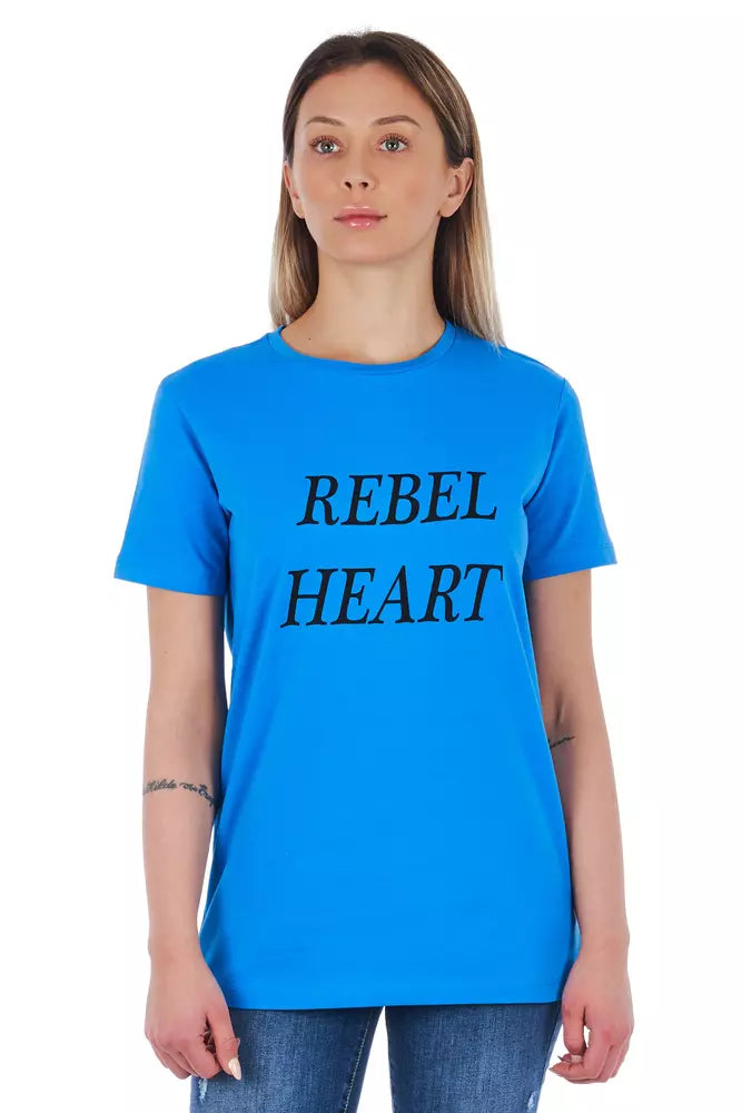 Frankie Morello Blue T-Shirt for Women