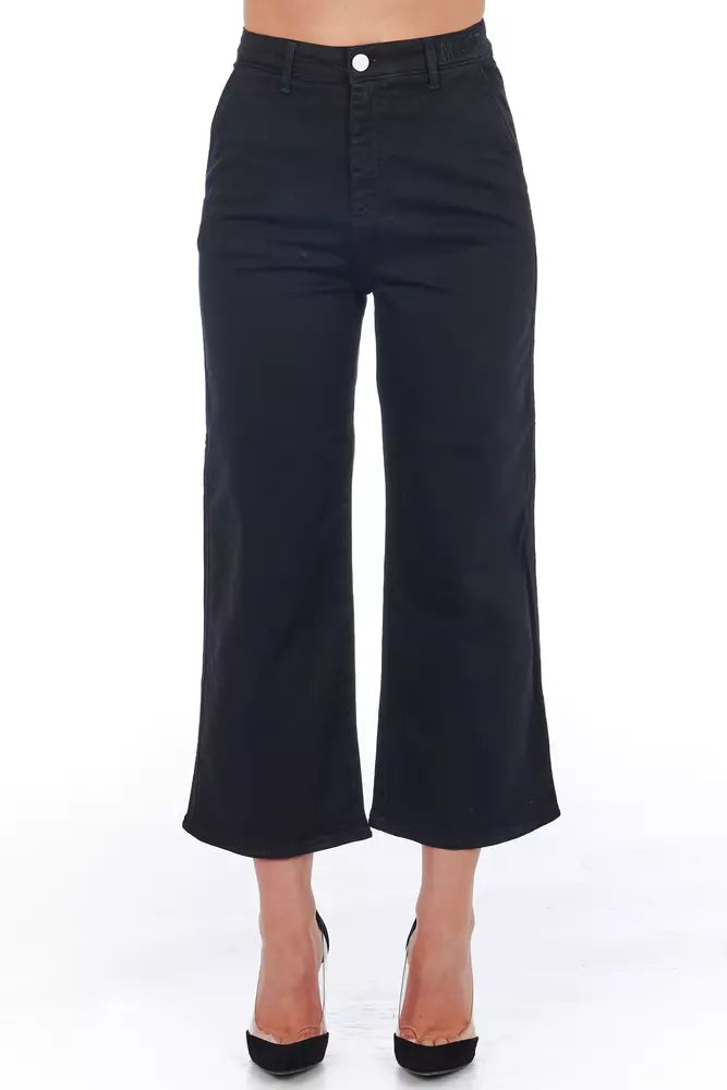 Frankie Morello Black Cropped Pants for Women